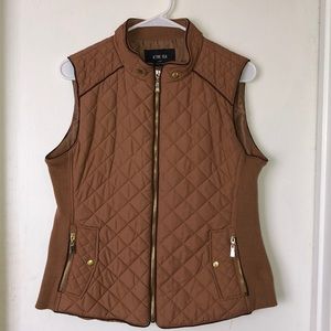 Tan puffer vest